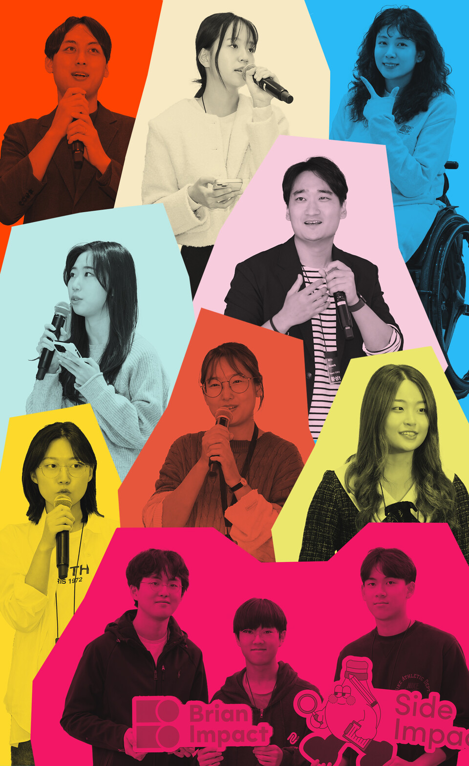 맨 윗줄 왼쪽부터 ‘열고닫기’ 원규희, ‘프레셔’ 강수연, ‘계단정복지도’ 박수빈. 둘째 줄 왼쪽부터 ‘백곰’ 김지은, ‘아이셔 틀’ 황성빈. 셋째 줄 왼쪽부터 ‘눈높이키오스크’ 김민경, ‘오션키퍼’ 최은원, ‘나비얌’ 김하연. 맨 아래 ‘루바토’ 박진·조주 하·배호성.출처 : 더버터(https://www.thebutter.org)